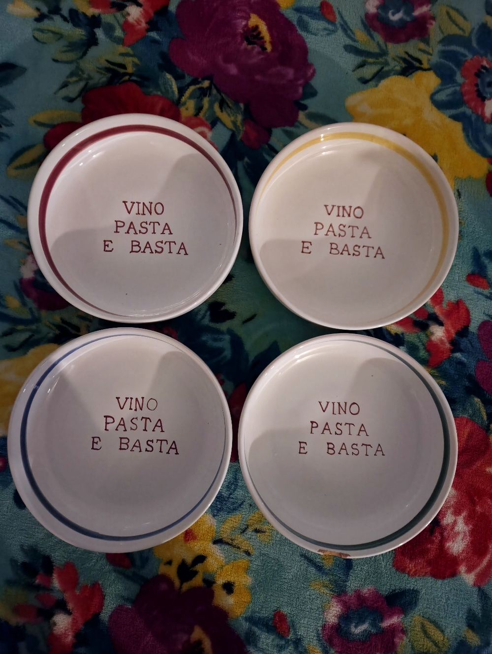 Set Of 4 Handmade Italian Ceramic Bowls